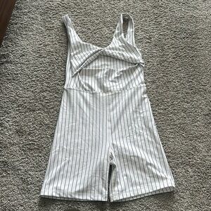 WeWoreWhat striped bodysuit with cutout